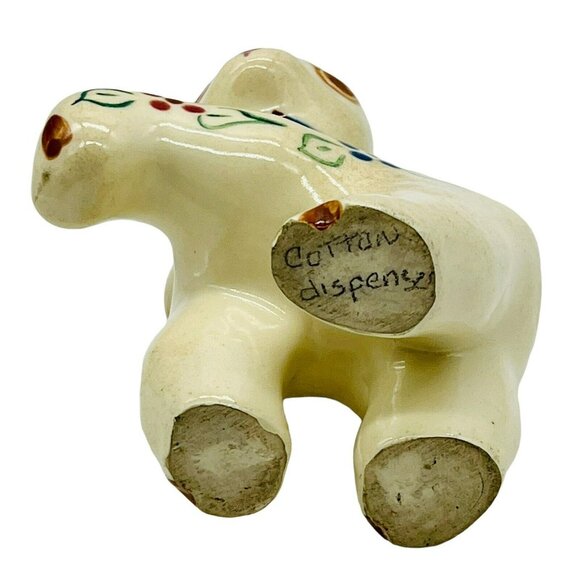 Vintage Sheep Lamb Cotton Tail Cotton Ball Dispenser Holder Art Pottery - Picture 7 of 8